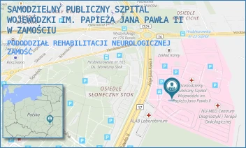 PODODDZIAŁ REHABILITACJI NEUROLOGICZNEJ - SAMODZIELNY PUBLICZNY SZPITAL WOJEWÓDZKI IM. PAPIEŻA JANA PAWŁA II W ZAMOŚCIU - ALEJE JANA PAWŁA 10,  ZAMOŚĆ
