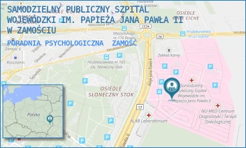 PORADNIA PSYCHOLOGICZNA - SAMODZIELNY PUBLICZNY SZPITAL WOJEWÓDZKI IM. PAPIEŻA JANA PAWŁA II W ZAMOŚCIU - ALEJE JANA PAWŁA 10,  ZAMOŚĆ
