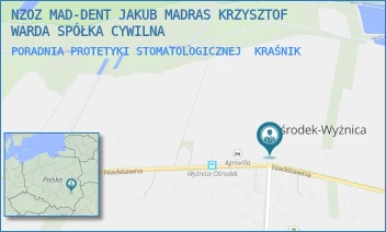 PORADNIA PROTETYKI STOMATOLOGICZNEJ - NZOZ MAD-DENT JAKUB MADRAS KRZYSZTOF WARDA SPÓŁKA CYWILNA - 10 A,  KRAŚNIK