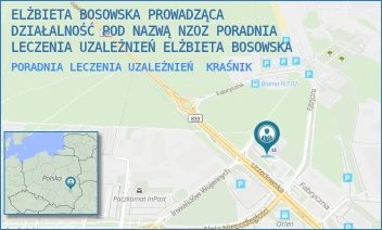 PORADNIA LECZENIA UZALEŻNIEŃ - ELŻBIETA BOSOWSKA PROWADZĄCA DZIAŁALNOŚĆ POD NAZWĄ NZOZ PORADNIA LECZENIA UZALEŻNIEŃ ELŻBIETA BOSOWSKA - FABRYCZNA 6/204,  KRAŚNIK