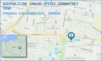 PORADNIA OTOLARYNGOLOGII - NIEPUBLICZNY ZAKŁAD OPIEKI ZDROWOTNEJ VENA - RACŁAWICKA 16,  ŚWIDNIK