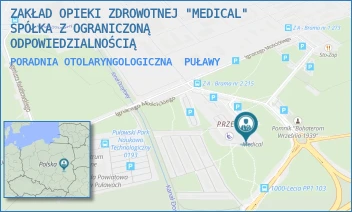 PORADNIA OTOLARYNGOLOGICZNA - ZAKŁAD OPIEKI ZDROWOTNEJ "MEDICAL" SPÓŁKA Z OGRANICZONĄ ODPOWIEDZIALNOŚCIĄ - TYSIĄCLECIA PAŃSTWA POLSKIEGO 10,  PUŁAWY