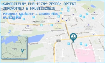 PORADNIA GRUŹLICY I CHORÓB PŁUC - SAMODZIELNY PUBLICZNY ZESPÓŁ OPIEKI ZDROWOTNEJ W HRUBIESZOWIE - JÓZEFA PIŁSUDSKIEGO 11,  HRUBIESZÓW
