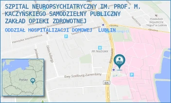 ODDZIAŁ HOSPITALIZACJI DOMOWEJ - SZPITAL NEUROPSYCHIATRYCZNY IM. PROF. M. KACZYŃSKIEGO SAMODZIELNY PUBLICZNY ZAKŁAD OPIEKI ZDROWOTNEJ - ABRAMOWICKA 2,  LUBLIN