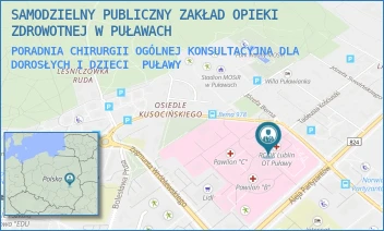 PORADNIA CHIRURGII OGÓLNEJ KONSULTACYJNA DLA DOROSŁYCH I DZIECI - SAMODZIELNY PUBLICZNY ZAKŁAD OPIEKI ZDROWOTNEJ W PUŁAWACH - BEMA 1,  PUŁAWY