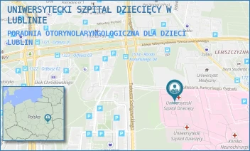 PORADNIA OTORYNOLARYNGOLOGICZNA DLA DZIECI - UNIWERSYTECKI SZPITAL DZIECIĘCY W LUBLINIE - PROF. ANTONIEGO GĘBALI 6,  LUBLIN