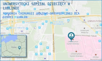 PORADNIA CHIRURGII URAZOWO-ORTOPEDYCZNEJ DLA DZIECI - UNIWERSYTECKI SZPITAL DZIECIĘCY W LUBLINIE - PROF. ANTONIEGO GĘBALI 6,  LUBLIN
