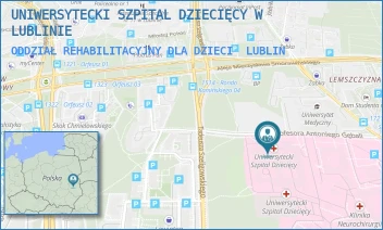 ODDZIAŁ REHABILITACYJNY DLA DZIECI - UNIWERSYTECKI SZPITAL DZIECIĘCY W LUBLINIE - PROF. ANTONIEGO GĘBALI 6,  LUBLIN