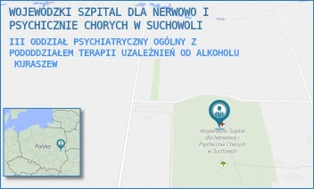 III ODDZIAŁ PSYCHIATRYCZNY OGÓLNY Z PODODDZIAŁEM TERAPII UZALEŻNIEŃ OD ALKOHOLU - WOJEWÓDZKI SZPITAL DLA NERWOWO I PSYCHICZNIE CHORYCH W SUCHOWOLI - 48,  KURASZEW