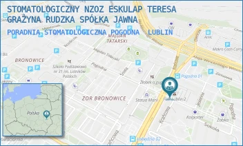 PORADNIA STOMATOLOGICZNA POGODNA - STOMATOLOGICZNY NZOZ ESKULAP TERESA GRAŻYNA RUDZKA SPÓŁKA JAWNA - POGODNA 36/2,  LUBLIN