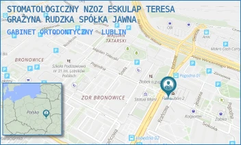 GABINET ORTODONTYCZNY - STOMATOLOGICZNY NZOZ ESKULAP TERESA GRAŻYNA RUDZKA SPÓŁKA JAWNA - POGODNA 36/2,  LUBLIN