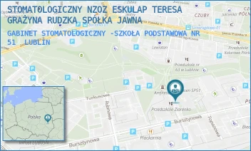 GABINET STOMATOLOGICZNY -SZKOŁA PODSTAWOWA NR 51 - STOMATOLOGICZNY NZOZ ESKULAP TERESA GRAŻYNA RUDZKA SPÓŁKA JAWNA - BURSZTYNOWA 22,  LUBLIN