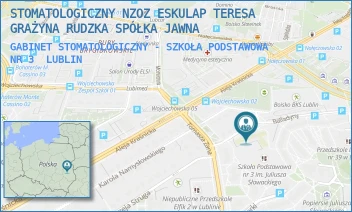 GABINET STOMATOLOGICZNY - SZKOŁA PODSTAWOWA NR 3 - STOMATOLOGICZNY NZOZ ESKULAP TERESA GRAŻYNA RUDZKA SPÓŁKA JAWNA - BALLADYNY 22,  LUBLIN