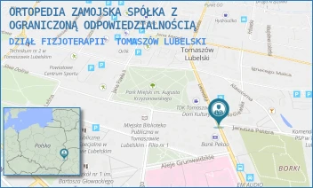 DZIAŁ FIZJOTERAPII - ORTOPEDIA ZAMOJSKA SPÓŁKA Z OGRANICZONĄ ODPOWIEDZIALNOŚCIĄ - PETERA 1,  TOMASZÓW LUBELSKI