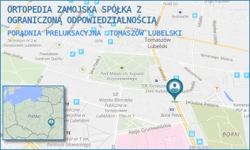 PORADNIA PRELUKSACYJNA - ORTOPEDIA ZAMOJSKA SPÓŁKA Z OGRANICZONĄ ODPOWIEDZIALNOŚCIĄ - PETERA 1,  TOMASZÓW LUBELSKI