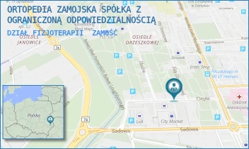 DZIAŁ FIZJOTERAPII - ORTOPEDIA ZAMOJSKA SPÓŁKA Z OGRANICZONĄ ODPOWIEDZIALNOŚCIĄ - CIEPŁA 10,  ZAMOŚĆ