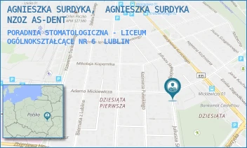 PORADNIA STOMATOLOGICZNA - LICEUM OGÓLNOKSZTAŁCĄCE NR 6 - AGNIESZKA SURDYKA,  AGNIESZKA SURDYKA NZOZ AS-DENT - MICKIEWICZA 36,  LUBLIN
