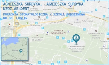 PORADNIA STOMATOLOGICZNA - SZKOŁA PODSTAWOWA NR 38 - AGNIESZKA SURDYKA,  AGNIESZKA SURDYKA NZOZ AS-DENT - WOŁODYJOWSKIEGO 13,  LUBLIN