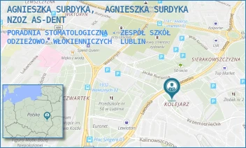 PORADNIA STOMATOLOGICZNA - ZESPÓŁ SZKÓŁ ODZIEŻOWO- WŁÓKIENNICZYCH - AGNIESZKA SURDYKA,  AGNIESZKA SURDYKA NZOZ AS-DENT - LWOWSKA 11,  LUBLIN