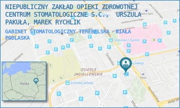 GABINET STOMATOLOGICZNY TEREBELSKA - NIEPUBLICZNY ZAKŁAD OPIEKI ZDROWOTNEJ CENTRUM STOMATOLOGICZNE S.C.,  URSZULA PAKUŁA, MAREK RYCHLIK - TEREBELSKA 58A,  BIAŁA PODLASKA