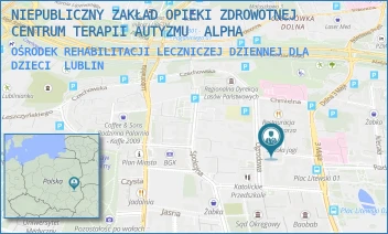 OŚRODEK REHABILITACJI LECZNICZEJ DZIENNEJ DLA DZIECI - NIEPUBLICZNY ZAKŁAD OPIEKI ZDROWOTNEJ CENTRUM TERAPII AUTYZMU  ALPHA - CICHA 10,  LUBLIN