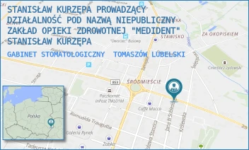 GABINET STOMATOLOGICZNY - STANISŁAW KURZĘPA PROWADZĄCY DZIAŁALNOŚĆ POD NAZWĄ NIEPUBLICZNY ZAKŁAD OPIEKI ZDROWOTNEJ "MEDIDENT" STANISŁAW KURZĘPA - 29 LISTOPADA 5,  TOMASZÓW LUBELSKI