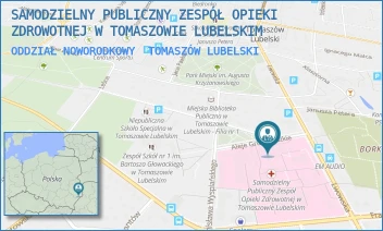 ODDZIAŁ NOWORODKOWY - SAMODZIELNY PUBLICZNY ZESPÓŁ OPIEKI ZDROWOTNEJ W TOMASZOWIE LUBELSKIM - ALEJE GRUNWALDZKIE 1,  TOMASZÓW LUBELSKI