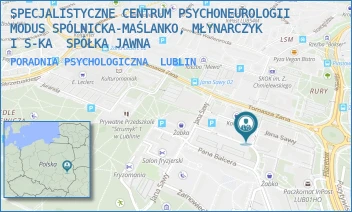 PORADNIA PSYCHOLOGICZNA - SPECJALISTYCZNE CENTRUM PSYCHONEUROLOGII MODUS SPÓLNICKA-MAŚLANKO, MŁYNARCZYK I S-KA  SPÓŁKA JAWNA - JANA SAWY 8/14,  LUBLIN