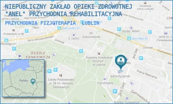 PRZYCHODNIA FIZJOTERAPIA - NIEPUBLICZNY ZAKŁAD OPIEKI ZDROWOTNEJ "ANEL" PRZYCHODNIA REHABILITACYJNA - JANA SAWY 3,  LUBLIN