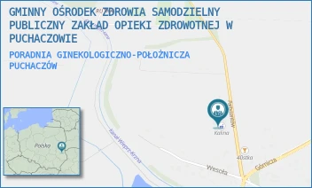 PORADNIA GINEKOLOGICZNO-POŁOŻNICZA - GMINNY OŚRODEK ZDROWIA SAMODZIELNY PUBLICZNY ZAKŁAD OPIEKI ZDROWOTNEJ W PUCHACZOWIE - PARTYZANTÓW 9,  PUCHACZÓW