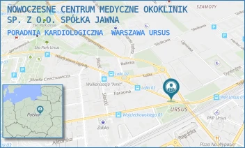 PORADNIA KARDIOLOGICZNA - NOWOCZESNE CENTRUM MEDYCZNE OKOKLINIK SP. Z O.O. SPÓŁKA JAWNA - WŁADYSŁAWA JAGIEŁŁY 2/2,  WARSZAWA URSUS