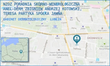 GABINET DERMATOLOGICZNY - NZOZ PORADNIA SKÓRNO-WENEROLOGICZNA ANEL-DERM ZBIGNIEW ANDRZEJ KOTOWSKI, BARBARA KOTOWSKA SPÓŁKA JAWNA - HIPOTECZNA 4,  LUBLIN