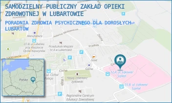PORADNIA ZDROWIA PSYCHICZNEGO DLA DOROSŁYCH - SAMODZIELNY PUBLICZNY ZAKŁAD OPIEKI ZDROWOTNEJ W LUBARTOWIE - CICHA 14,  LUBARTÓW