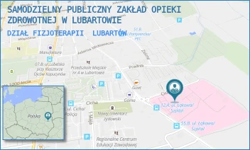 DZIAŁ FIZJOTERAPII - SAMODZIELNY PUBLICZNY ZAKŁAD OPIEKI ZDROWOTNEJ W LUBARTOWIE - CICHA 14,  LUBARTÓW