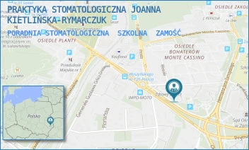 PORADNIA STOMATOLOGICZNA  SZKOLNA - PRAKTYKA STOMATOLOGICZNA JOANNA KIETLIŃSKA-RYMARCZUK - PRYMASA STEFANA WYSZYŃSKIEGO 3/4P,  ZAMOŚĆ