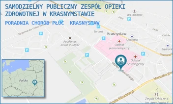 PORADNIA CHORÓB PŁUC - SAMODZIELNY PUBLICZNY ZESPÓŁ OPIEKI ZDROWOTNEJ W KRASNYMSTAWIE - SOBIESKIEGO 4,  KRASNYSTAW