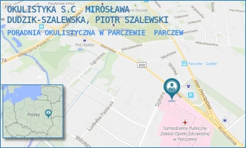 PORADNIA OKULISTYCZNA W PARCZEWIE - OKULISTYKA S.C  MIROSŁAWA DUDZIK-SZALEWSKA, PIOTR SZALEWSKI - KOŚCIELNA 136,  PARCZEW