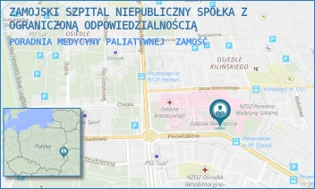PORADNIA MEDYCYNY PALIATYWNEJ - ZAMOJSKI SZPITAL NIEPUBLICZNY SPÓŁKA Z OGRANICZONĄ ODPOWIEDZIALNOŚCIĄ - PEOWIAKÓW 1,  ZAMOŚĆ