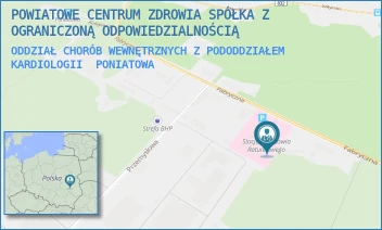 ODDZIAŁ CHORÓB WEWNĘTRZNYCH Z PODODDZIAŁEM KARDIOLOGII - POWIATOWE CENTRUM ZDROWIA SPÓŁKA Z OGRANICZONĄ ODPOWIEDZIALNOŚCIĄ - FABRYCZNA 18,  PONIATOWA