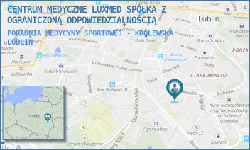 PORADNIA MEDYCYNY SPORTOWEJ - KRÓLEWSKA - CENTRUM MEDYCZNE LUXMED SPÓŁKA Z OGRANICZONĄ ODPOWIEDZIALNOŚCIĄ - KRÓLEWSKA 11,  LUBLIN