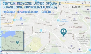 PORADNIA HEMATOLOGICZNA - CENTRUM MEDYCZNE LUXMED SPÓŁKA Z OGRANICZONĄ ODPOWIEDZIALNOŚCIĄ - KRÓLEWSKA 11,  LUBLIN