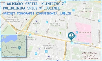 GABINET TOMOGRAFII KOMPUTEROWEJ - 1 WOJSKOWY SZPITAL KLINICZNY Z POLIKLINIKĄ SPZOZ W LUBLINIE - AL. RACŁAWICKIE 23,  LUBLIN