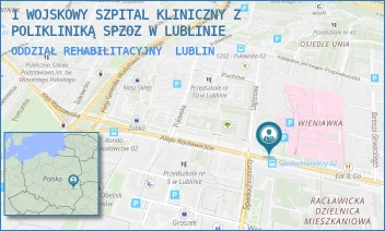 ODDZIAŁ REHABILITACYJNY - 1 WOJSKOWY SZPITAL KLINICZNY Z POLIKLINIKĄ SPZOZ W LUBLINIE - AL. RACŁAWICKIE 23,  LUBLIN
