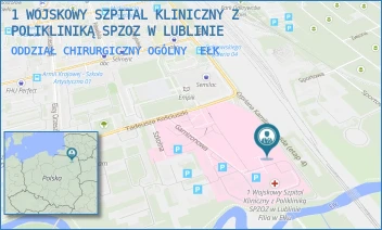 ODDZIAŁ CHIRURGICZNY OGÓLNY - 1 WOJSKOWY SZPITAL KLINICZNY Z POLIKLINIKĄ SPZOZ W LUBLINIE - TADEUSZA KOŚCIUSZKI 30,  EŁK
