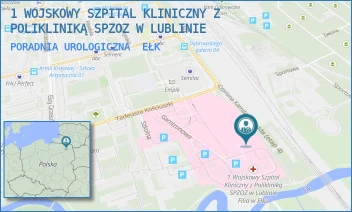 PORADNIA UROLOGICZNA - 1 WOJSKOWY SZPITAL KLINICZNY Z POLIKLINIKĄ SPZOZ W LUBLINIE - TADEUSZA KOŚCIUSZKI 30,  EŁK
