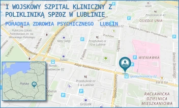 PORADNIA ZDROWIA PSYCHICZNEGO - 1 WOJSKOWY SZPITAL KLINICZNY Z POLIKLINIKĄ SPZOZ W LUBLINIE - AL. RACŁAWICKIE 23,  LUBLIN