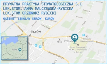 GABINET SZKOLNY KURÓW - PRYWATNA PRAKTYKA STOMATOLOGICZNA S.C. LEK.STOM. ANNA MALCZEWSKA-RYBICKA LEK.STOM GRZEGORZ RYBICKI - LUBELSKA 16,  KURÓW