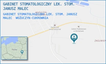 GABINET STOMATOLOGICZNY LEK. STOM. JANUSZ MALEC - GABINET STOMATOLOGICZNY LEK. STOM. JANUSZ MALEC - WOŻUCZYN-CUKROWNIA 21,  WOŻUCZYN-CUKROWNIA