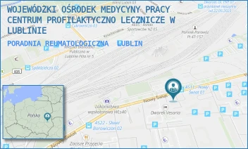 PORADNIA REUMATOLOGICZNA - WOJEWÓDZKI OŚRODEK MEDYCYNY PRACY CENTRUM PROFILAKTYCZNO LECZNICZE W LUBLINIE - NOWY ŚWIAT 38,  LUBLIN