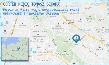 PORADNIA PROTETYKI STOMATOLOGICZNEJ PASAŻ URSYNOWSKI 9 - CORTEN MEDIC TOMASZ SIKORA - PASAŻ URSYNOWSKI 9,  WARSZAWA URSYNÓW